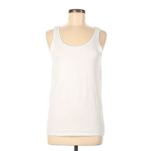 PACT Organic Cotton Stretch Ivory White Basic Classic White Tank Top Size L - Picture 1 of 6